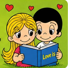 Пара читает книгу